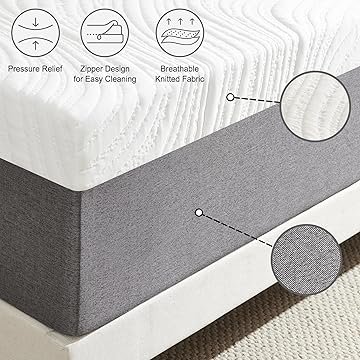Twirest Memory Foam Mattress ?C Medium Firm Cooling Mattress in a Box, 18/20cm Thick, Breathable Washable Cover, Fiberglass-Free - Bild 9