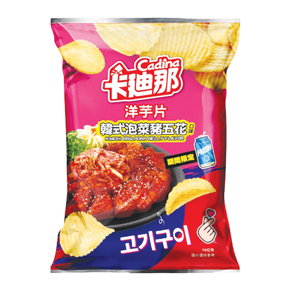 Cadina Kimchi BBQ Pork Belly Flavor Potato Chips